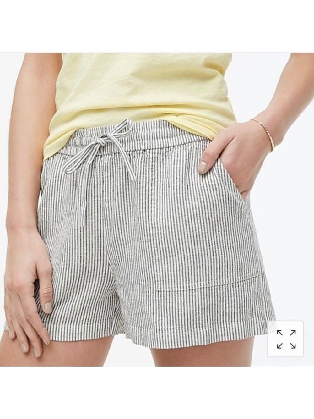 J.Crew Women Linen Shorts Stripes XS